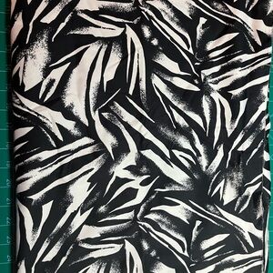 Black and White Abstract Patterned Cotton Fabric